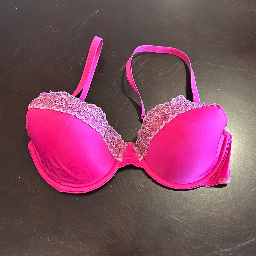 Calvin Klein • Lace Trim Pink Bra